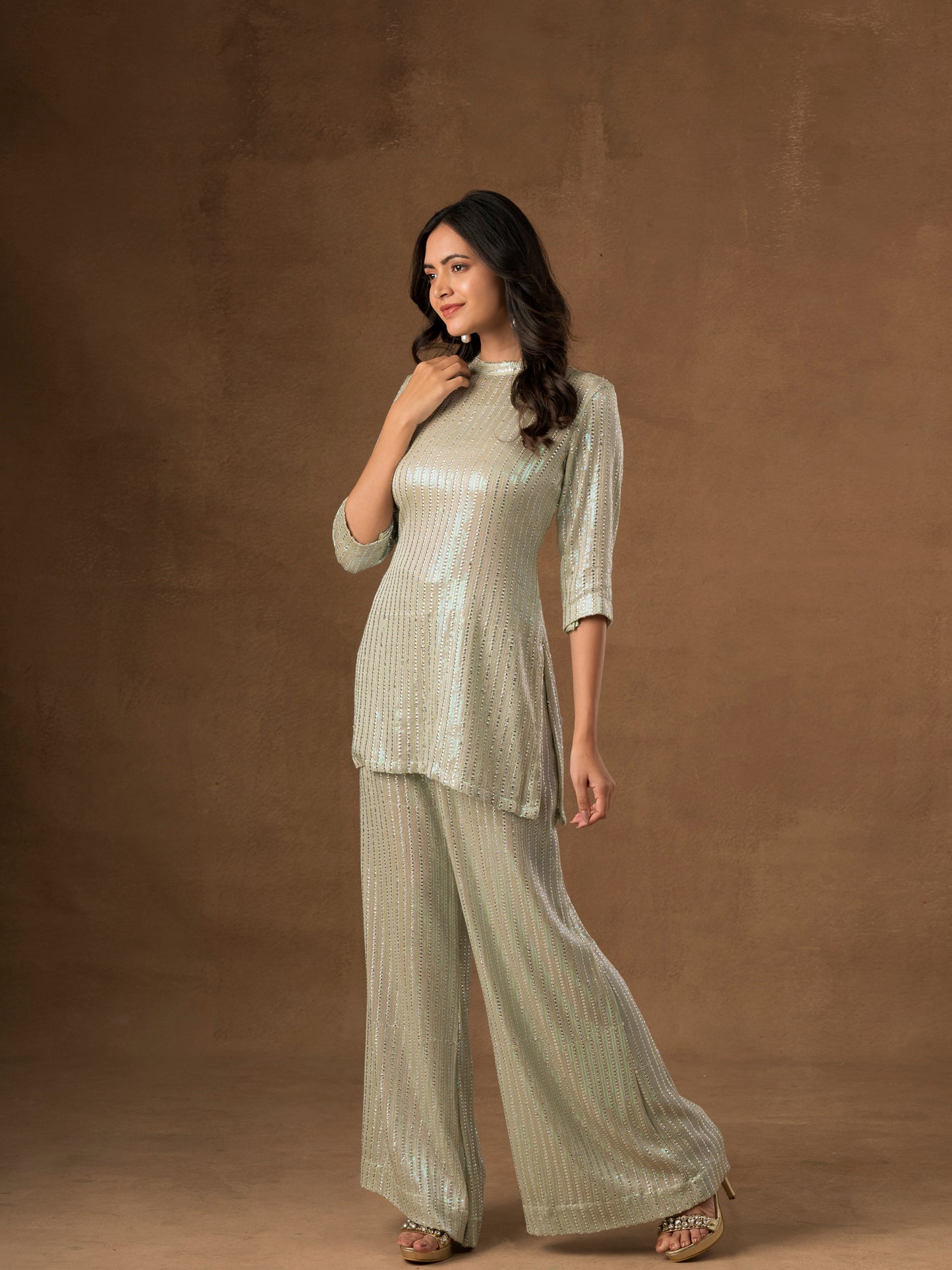 Mint Sparkle Co-ord Set