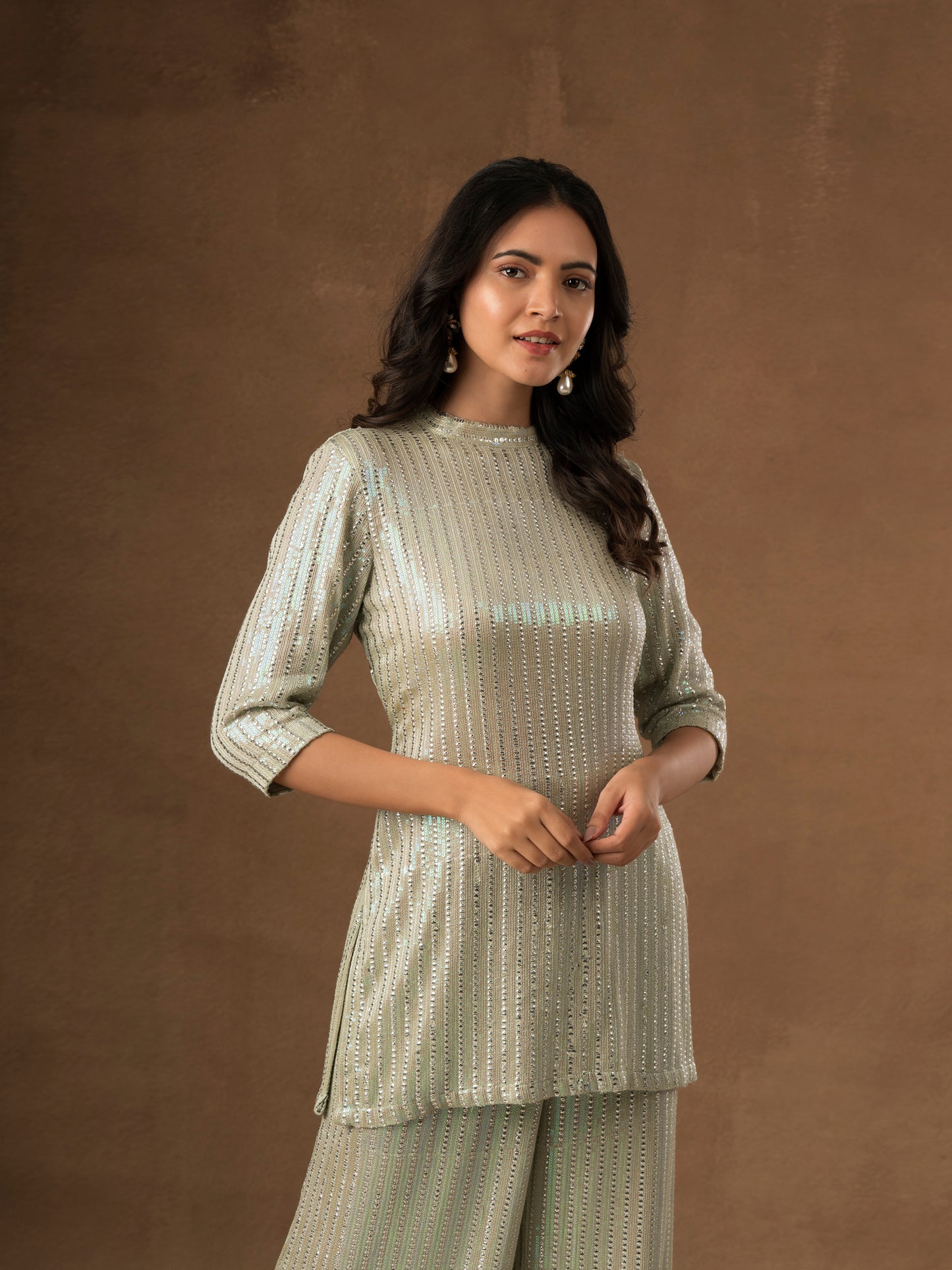 Mint Sparkle Co-ord Set
