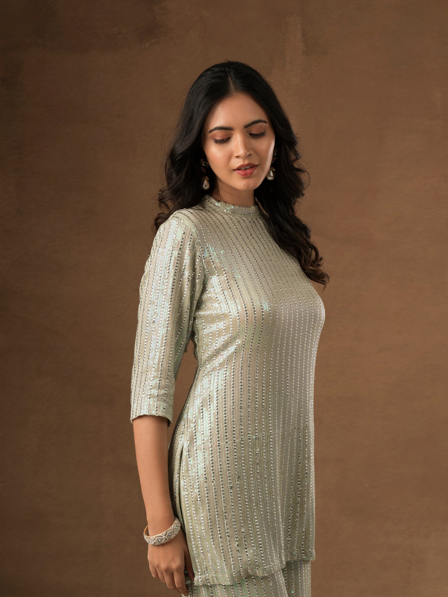 Mint Sparkle Co-ord Set