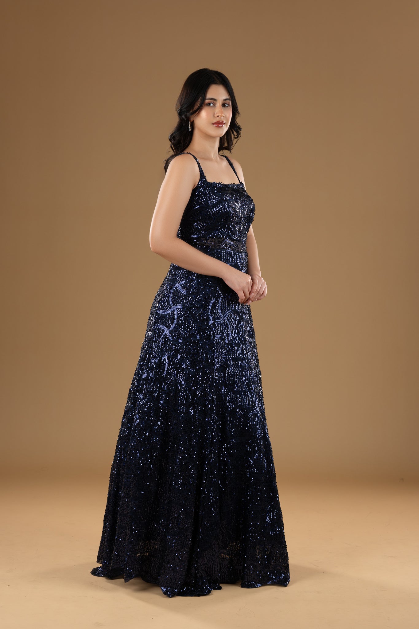 Indigo Cocktail Gown