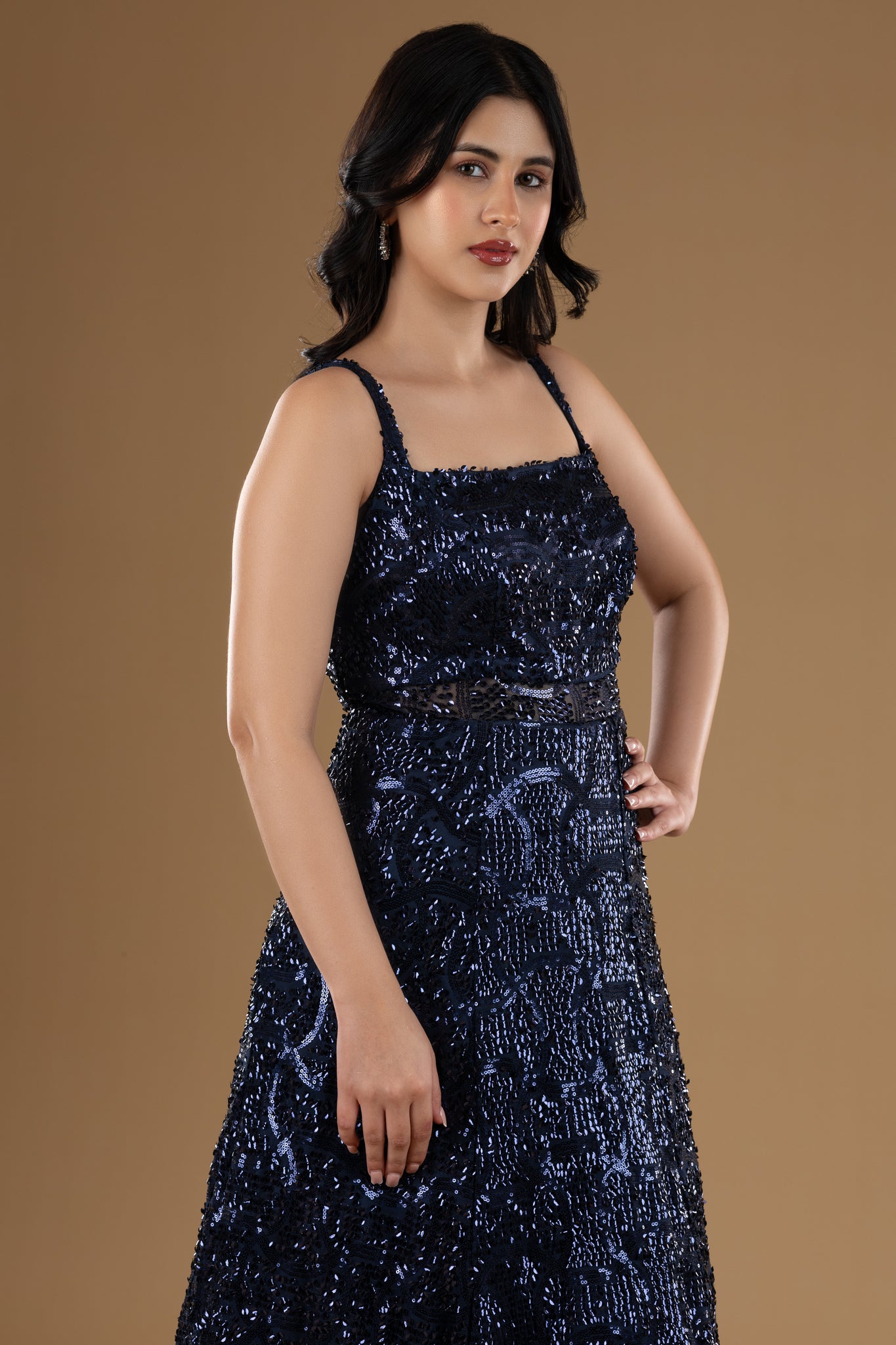 Indigo Cocktail Gown