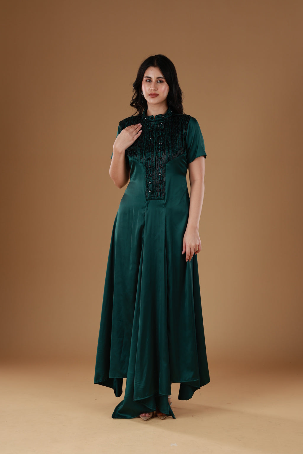Ebony Bottle Green Dress Ebony Bottle Green Dress