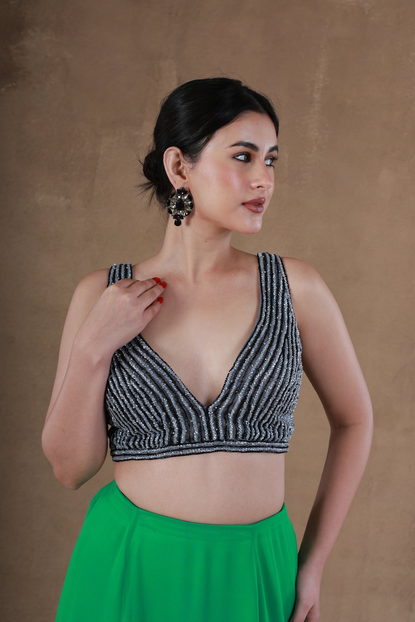 Jade Green Ruffled Lehenga