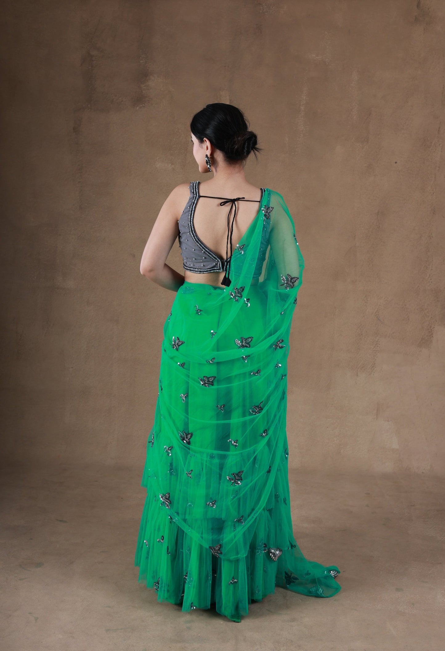 Jade Green Ruffled Lehenga