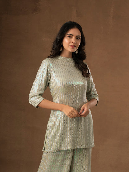 Mint Sparkle Co-ord Set