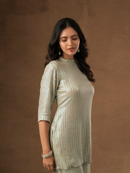 Mint Sparkle Co-ord Set