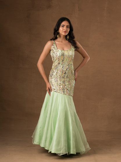 Minty Fishcut Gown