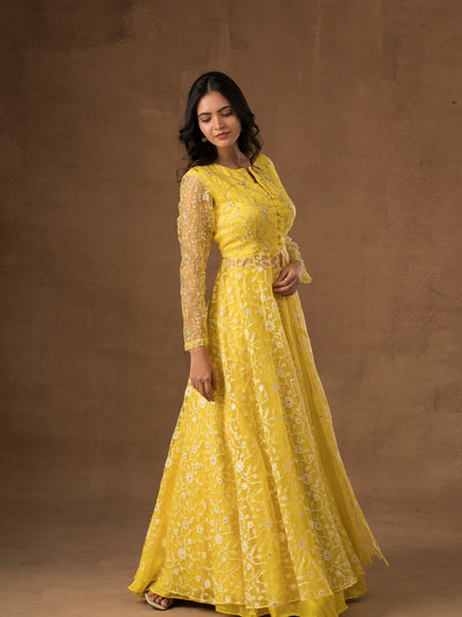 Yellow Organza Dreamweave Set