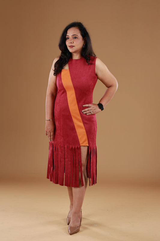 Fringe Fiesta Scuba Dress