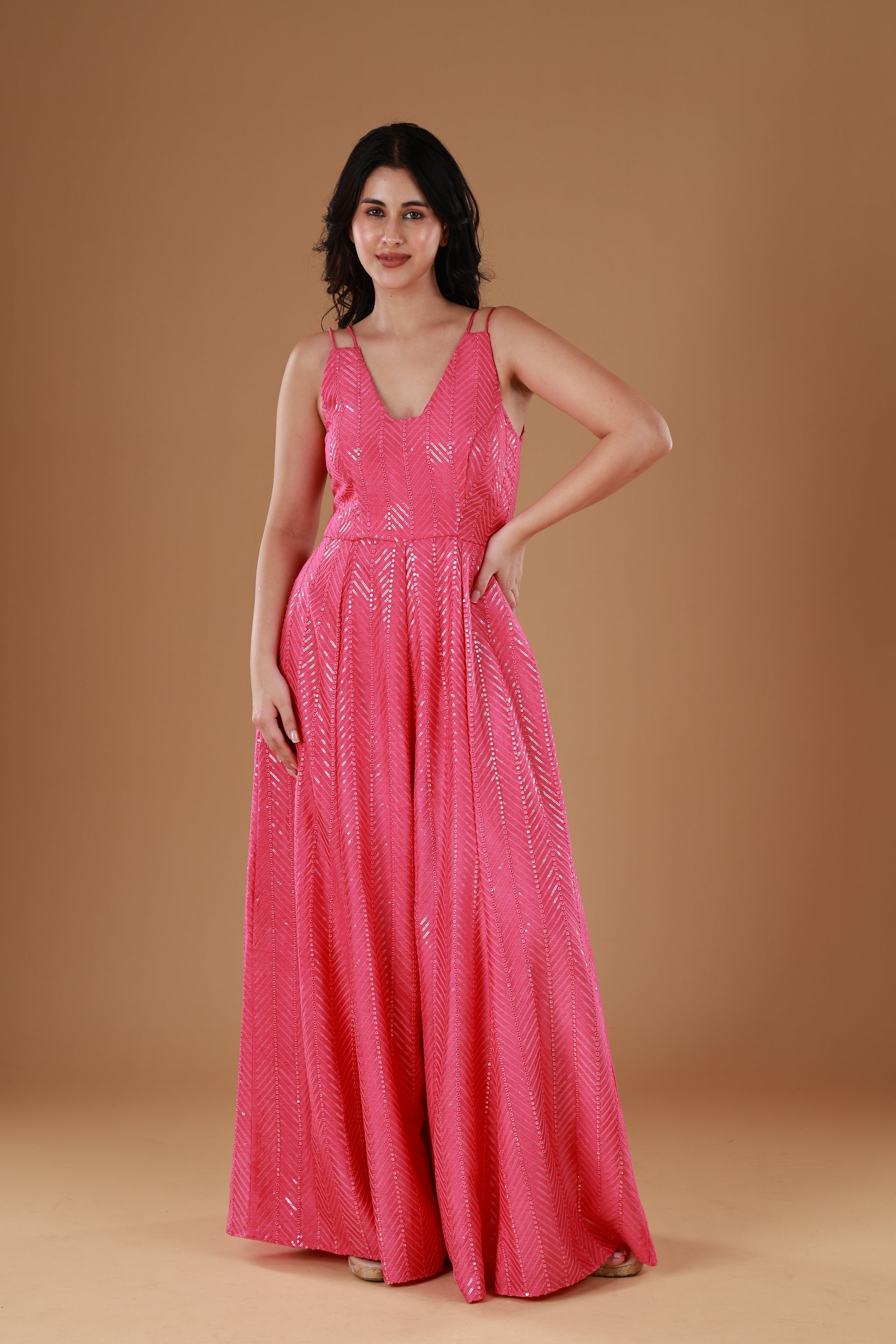 Fushsia Royal Jumpsuit Set