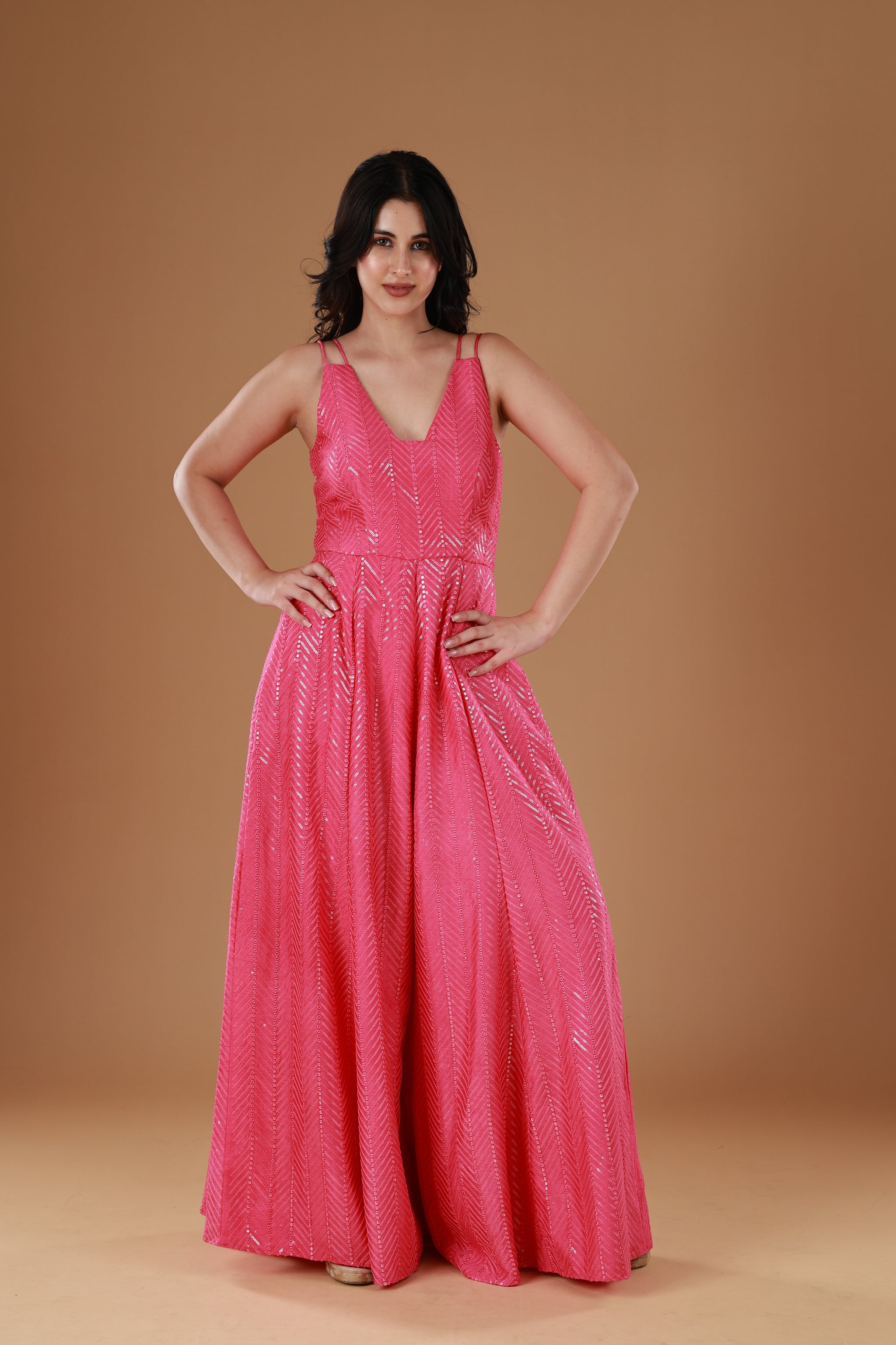 Fushsia Royal Jumpsuit Set