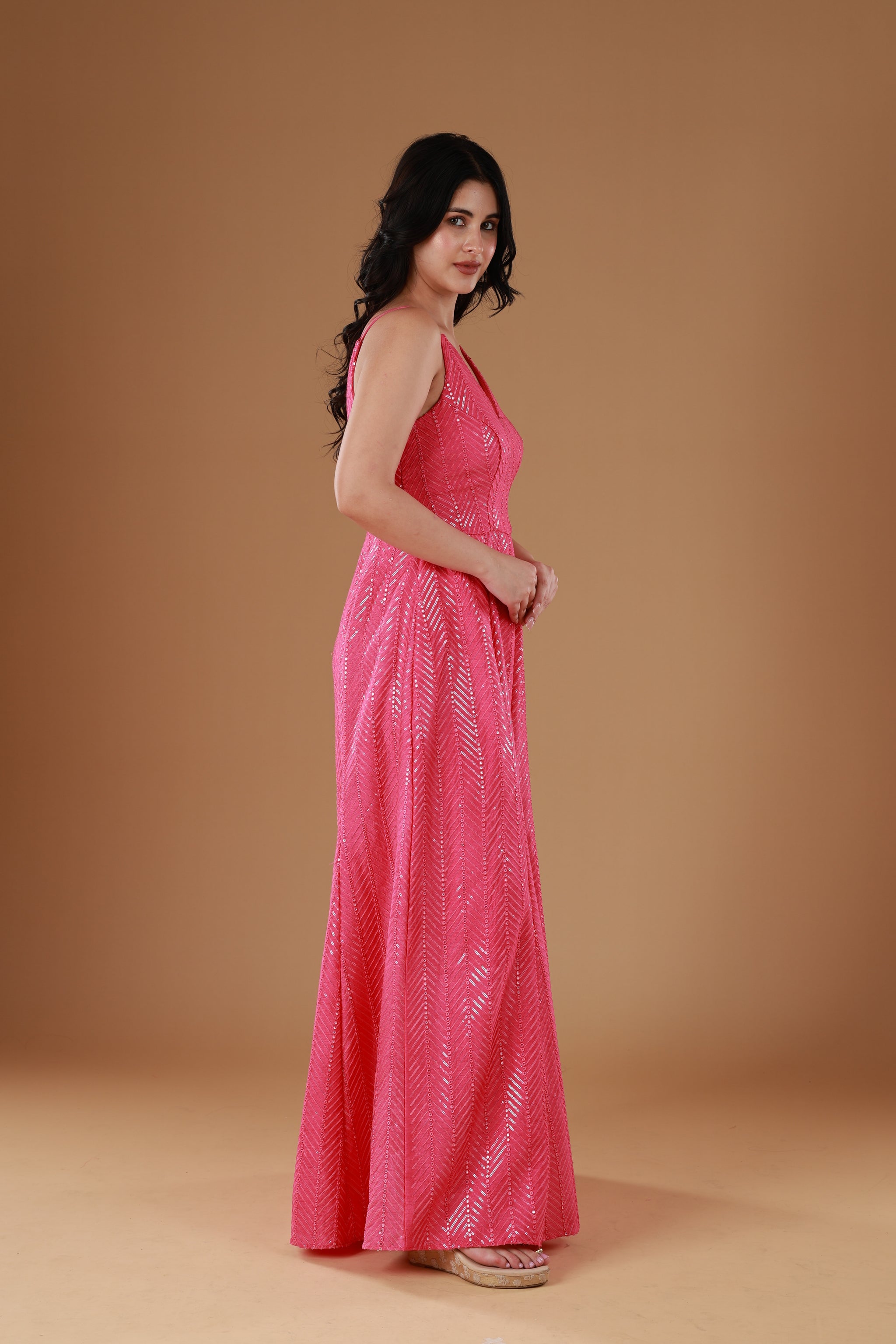 Fushsia Royal Jumpsuit Set