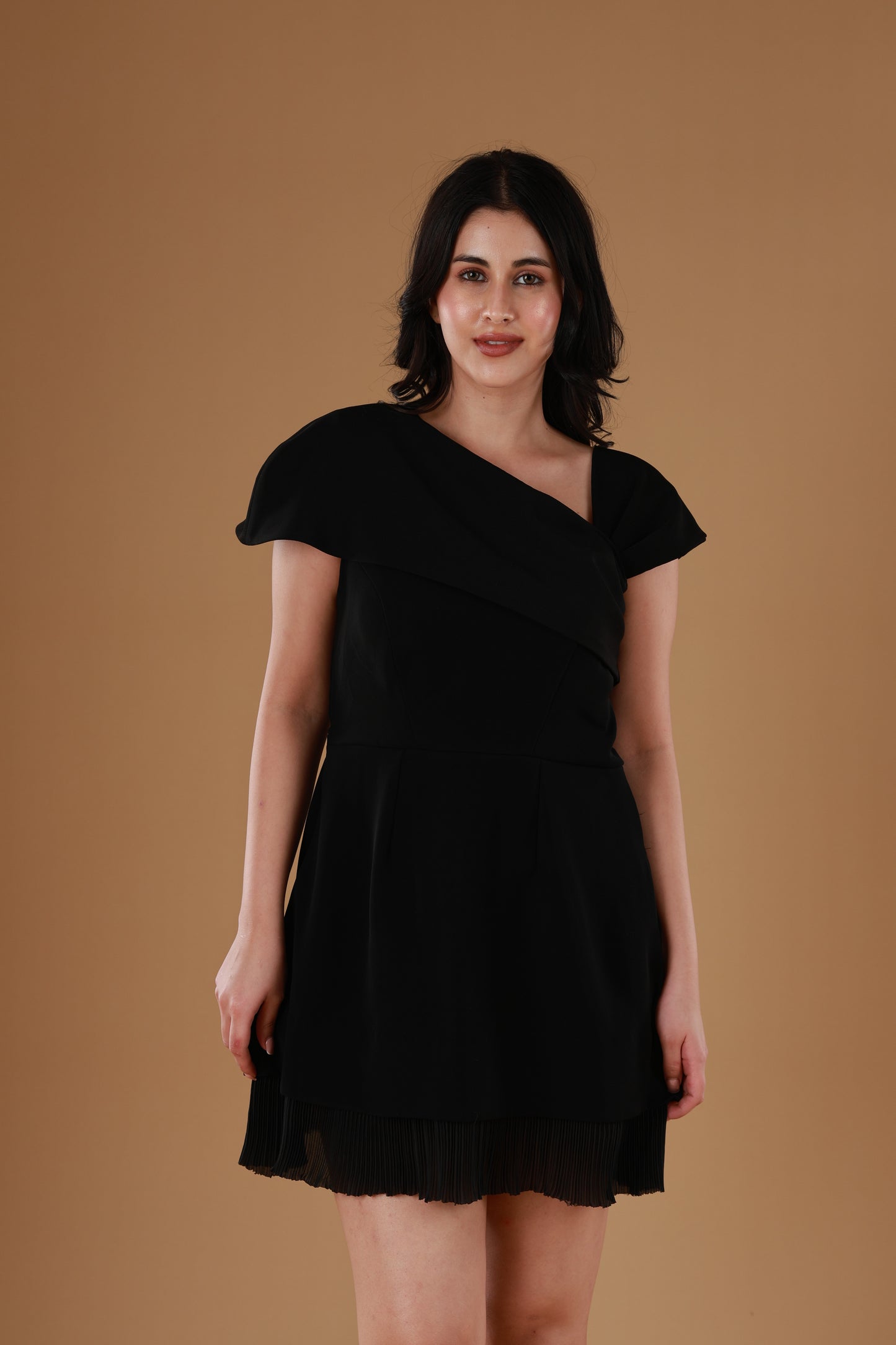 One Shoulder Black Elegance Dress