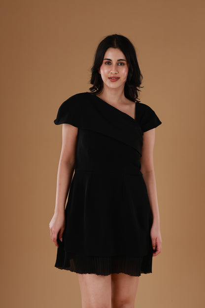 One Shoulder Black Elegance Dress