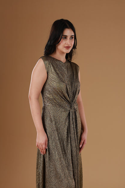 Metallic Knot Glam Dress