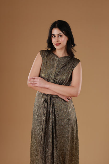 Metallic Knot Glam Dress