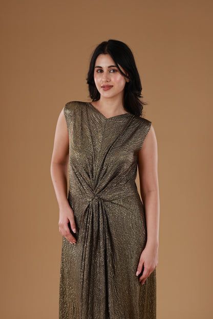 Metallic Knot Glam Dress