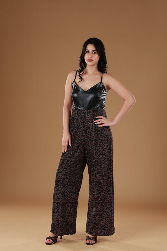 Sleek Animal Print Jumpsuit