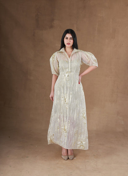 Gilded Vintage Charm Dress