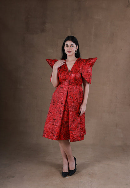 Statement Sleeve Luxe Dress