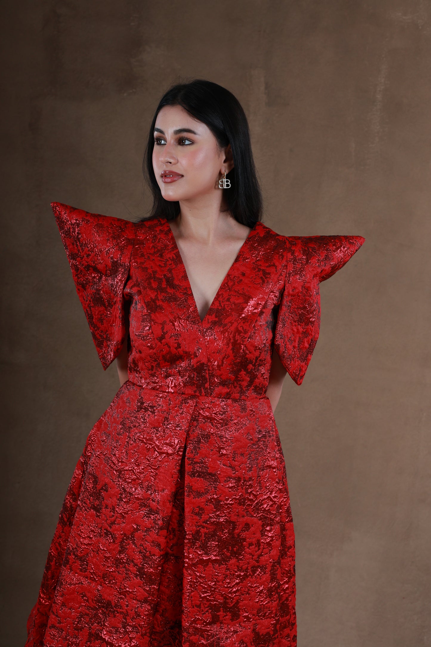 Statement Sleeve Luxe Dress