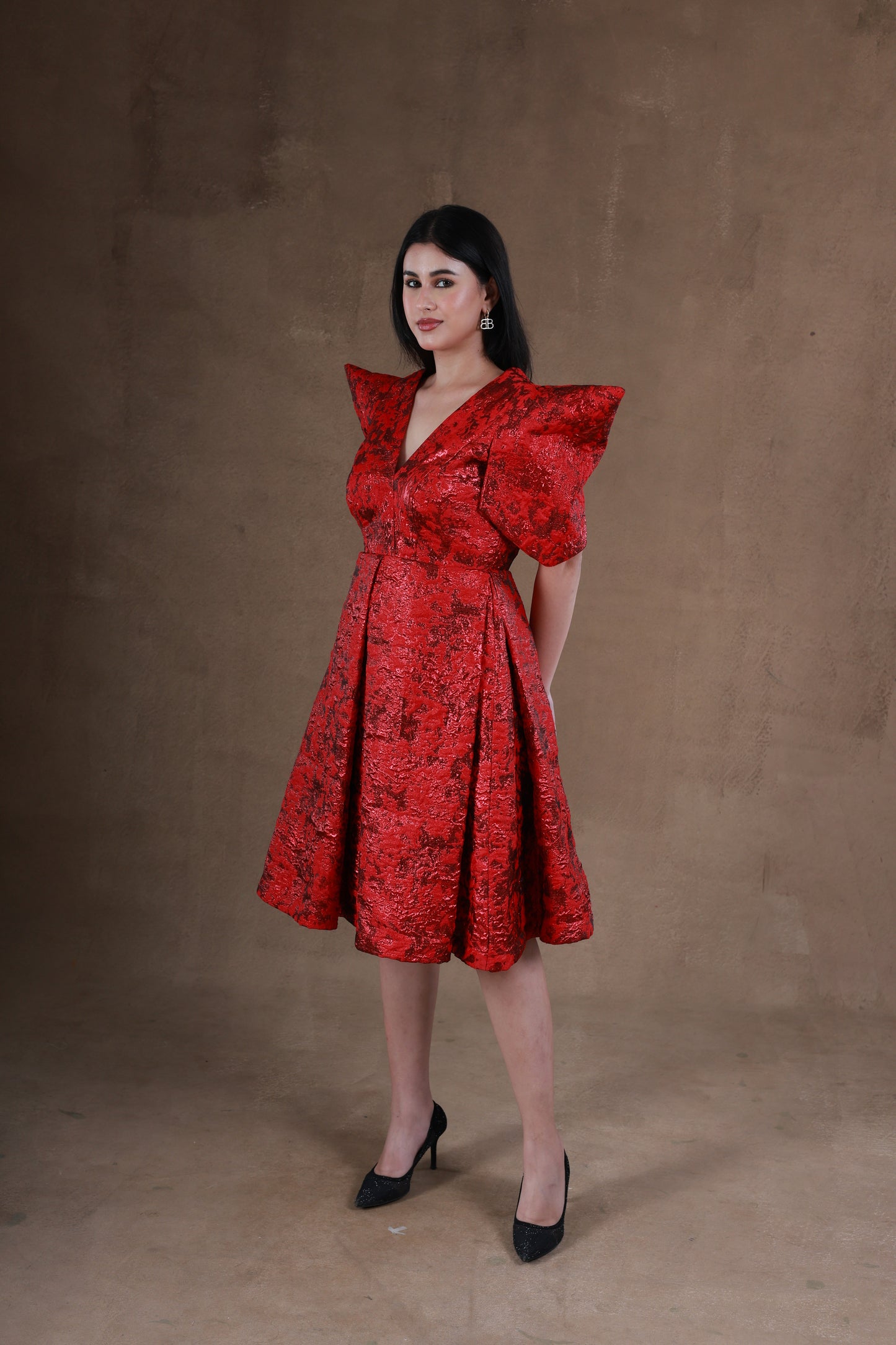Statement Sleeve Luxe Dress