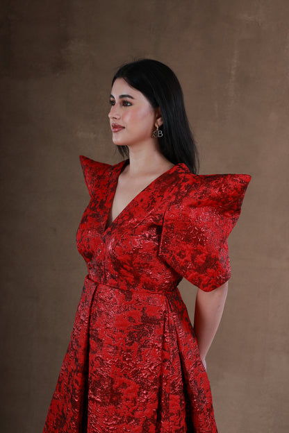 Statement Sleeve Luxe Dress