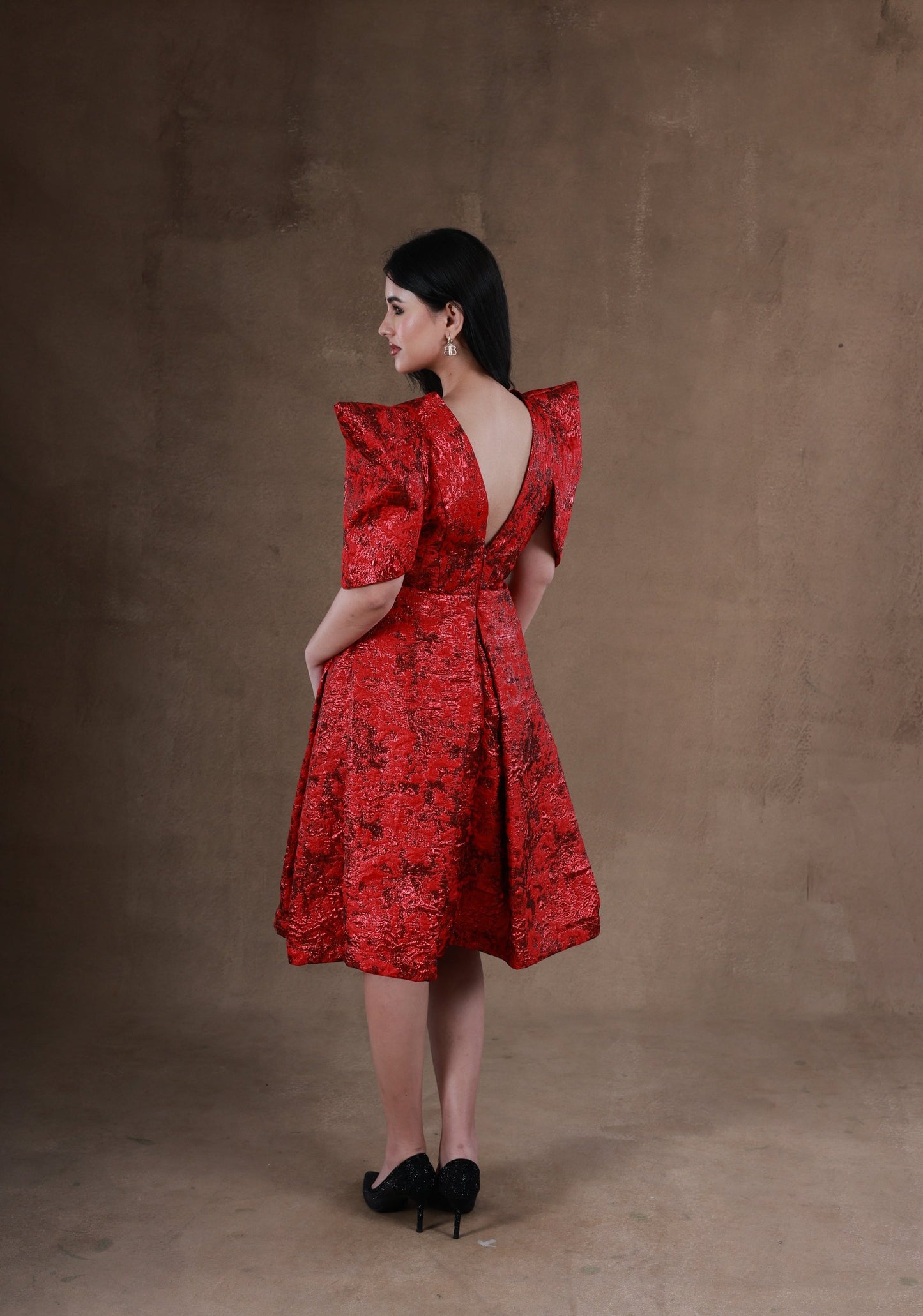 Statement Sleeve Luxe Dress