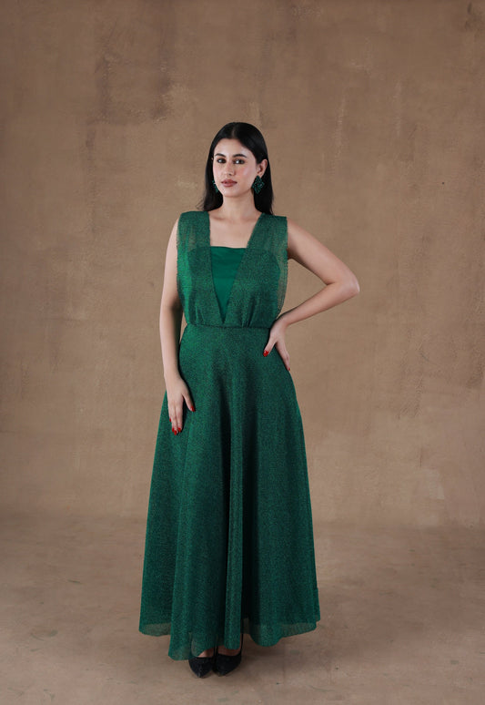 Verdant Allure Long Gown