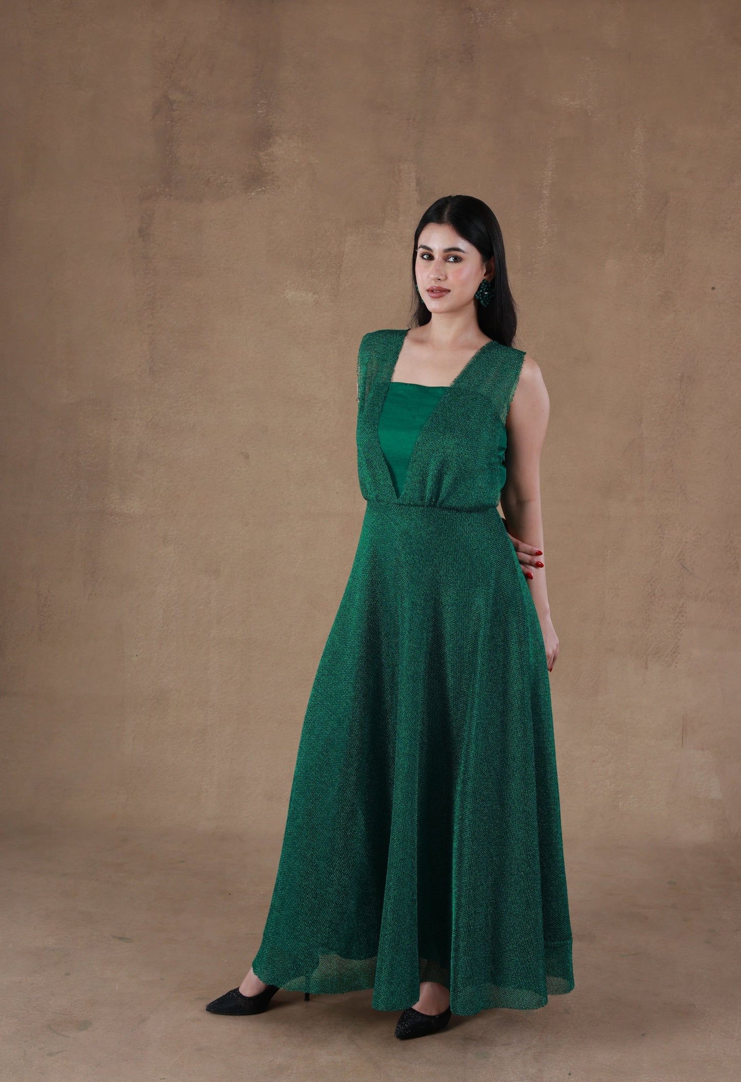 Verdant Allure Long Gown