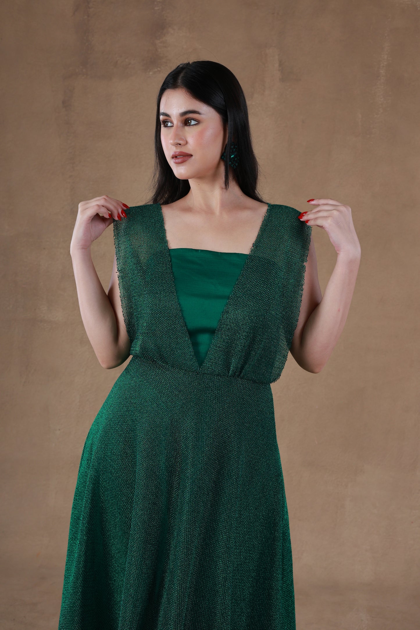 Verdant Allure Long Gown