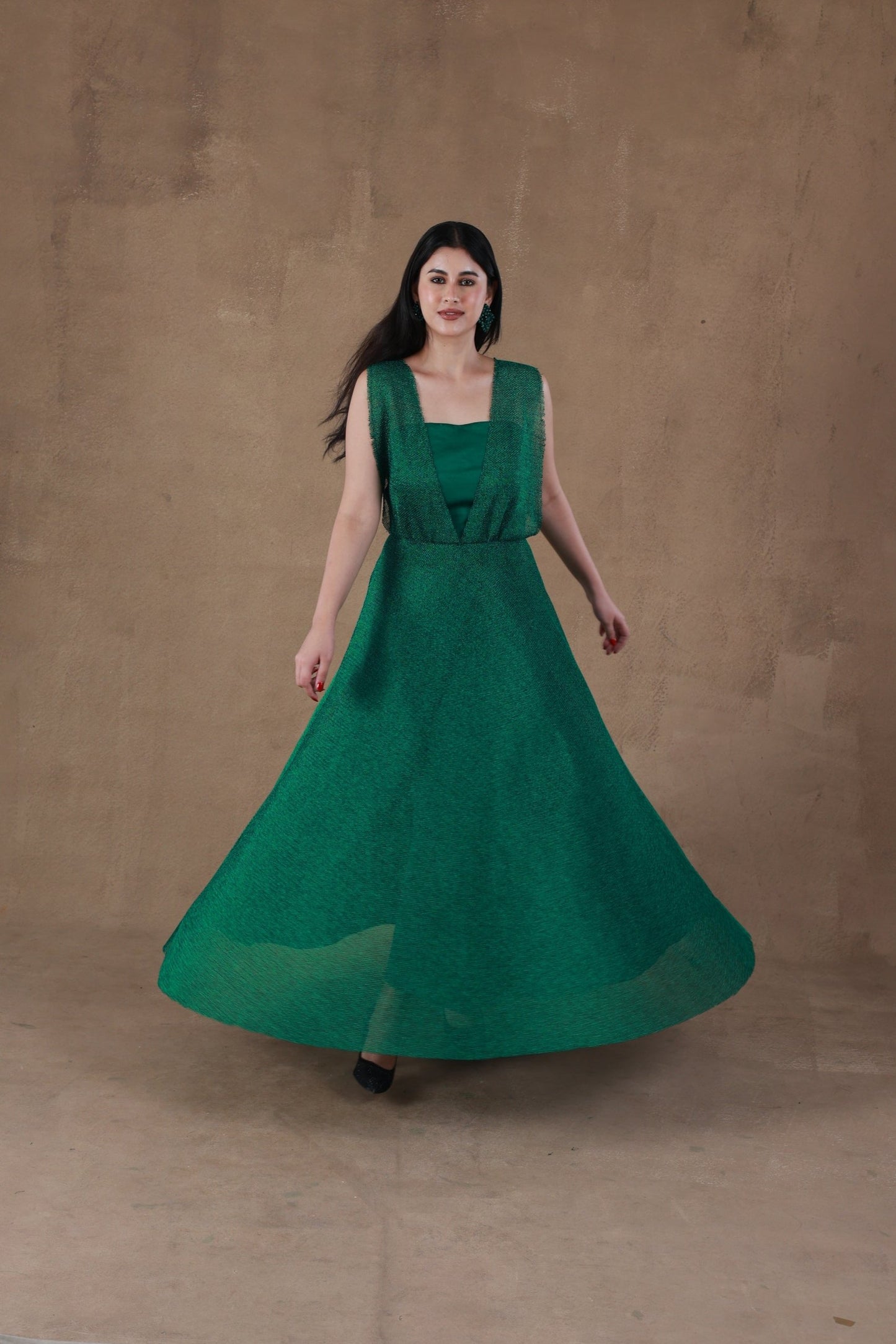 Verdant Allure Long Gown