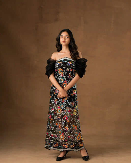 Straight Fit Floral Gown